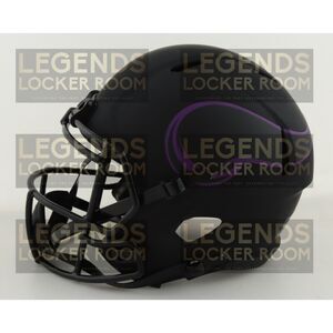 Cris Carter Signed Vikings Eclipse Matte Riddell Speed F/S Replica Helmet -